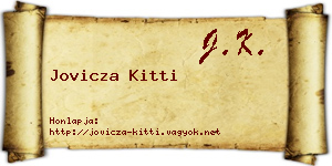 Jovicza Kitti névjegykártya