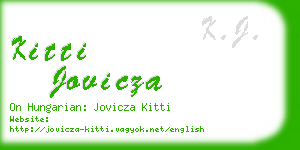 kitti jovicza business card